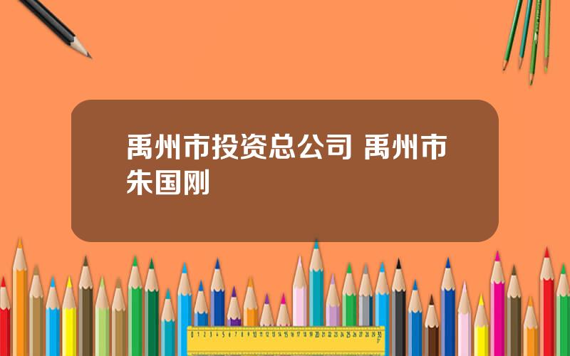 禹州市投资总公司 禹州市朱国刚